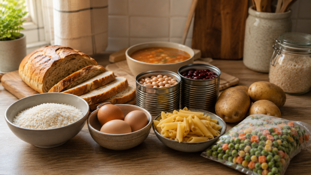Simple pantry ingredients for cooking when groceries are low