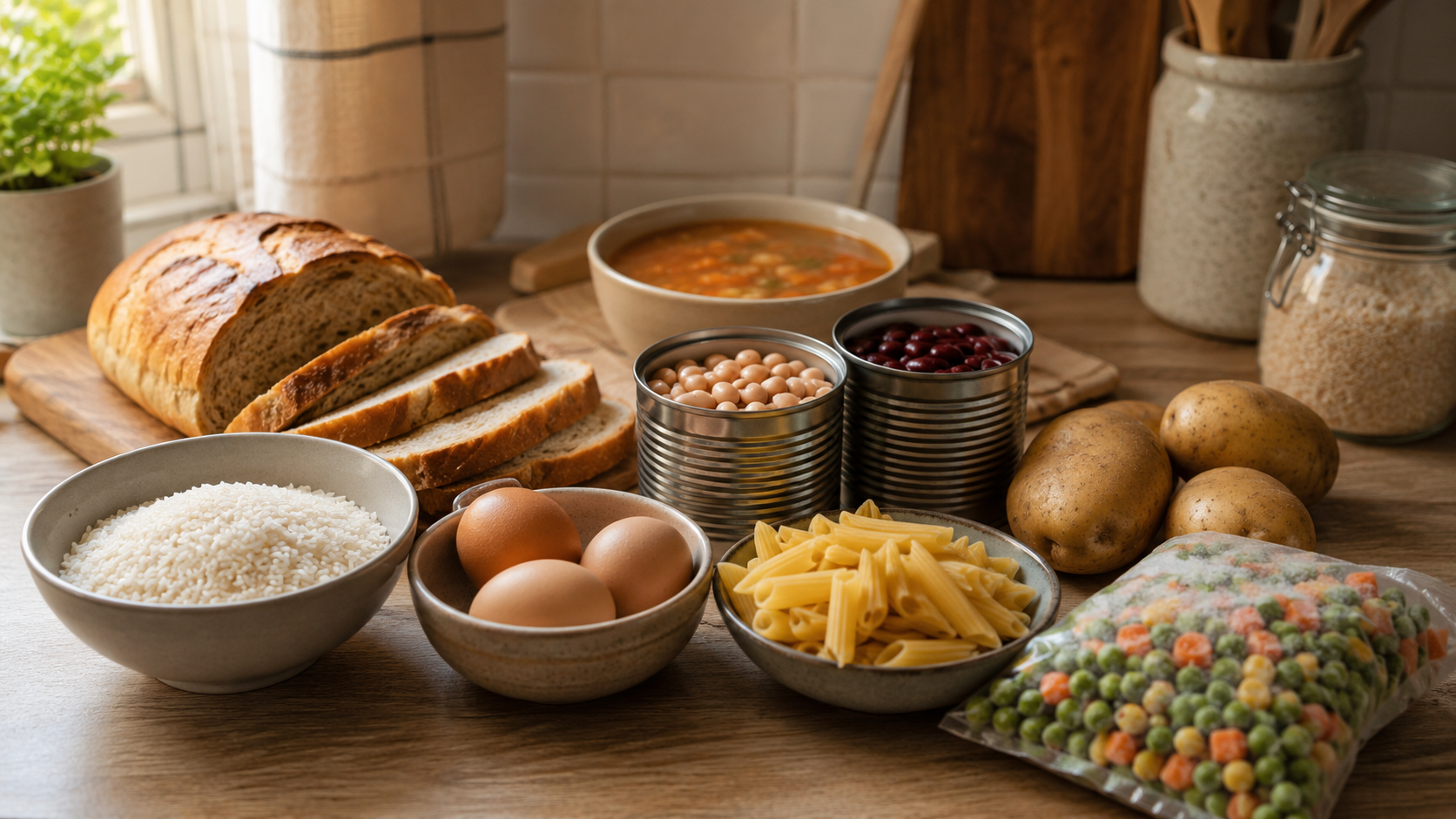 Simple pantry ingredients for cooking when groceries are low