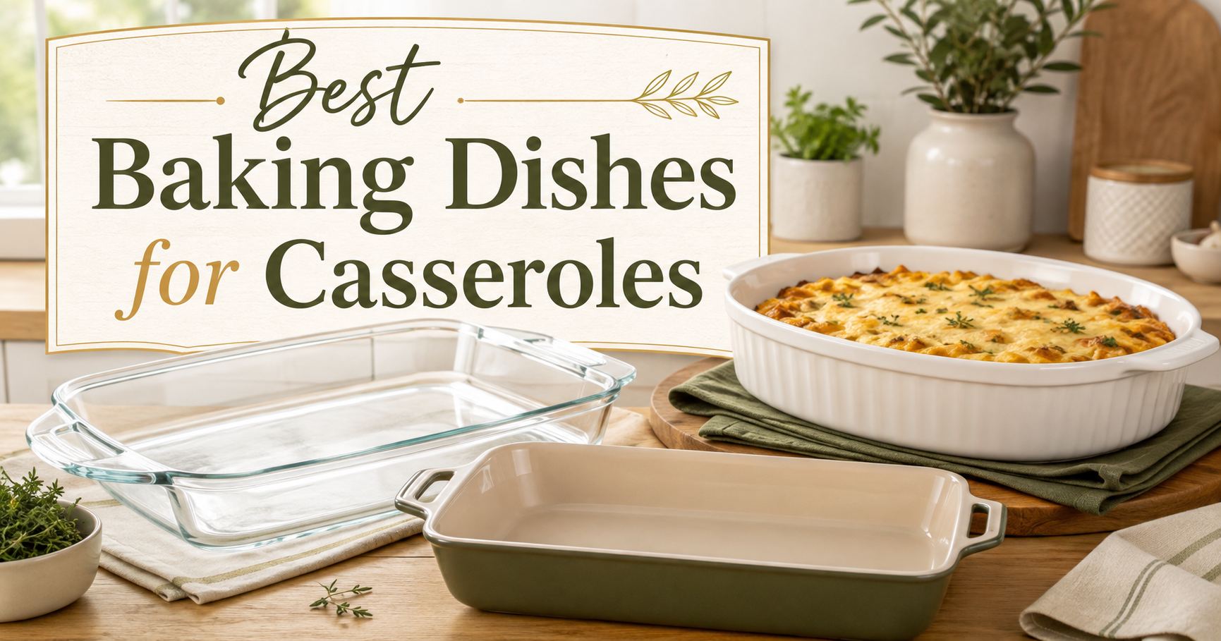 Baking dishes for casseroles and family meals