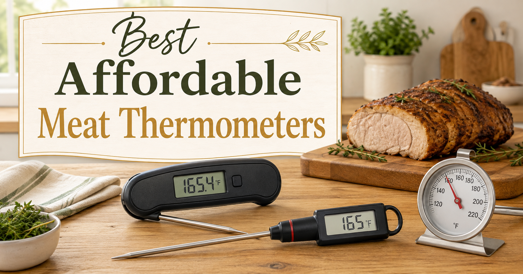 Affordable digital meat thermometer for home cooking
