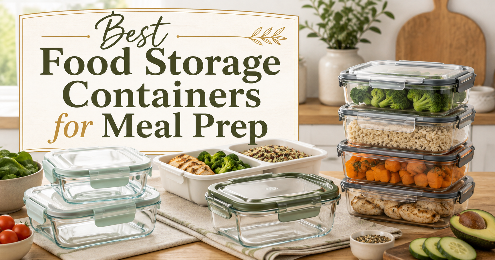 Food storage containers for meal prep and leftovers